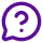Purple speech bubble with a bold question mark inside it.