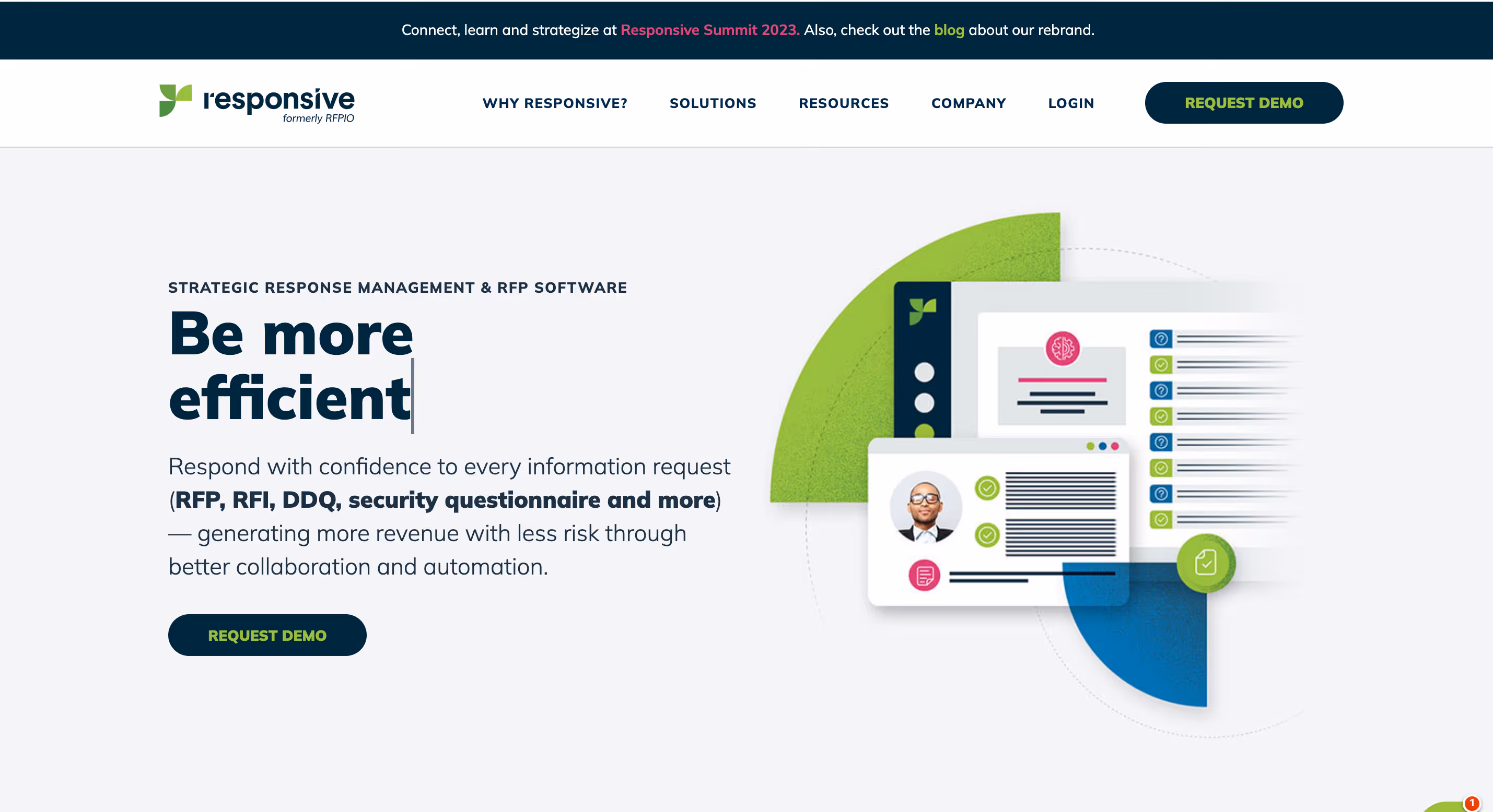 screenshot of Responsive.io's homepage