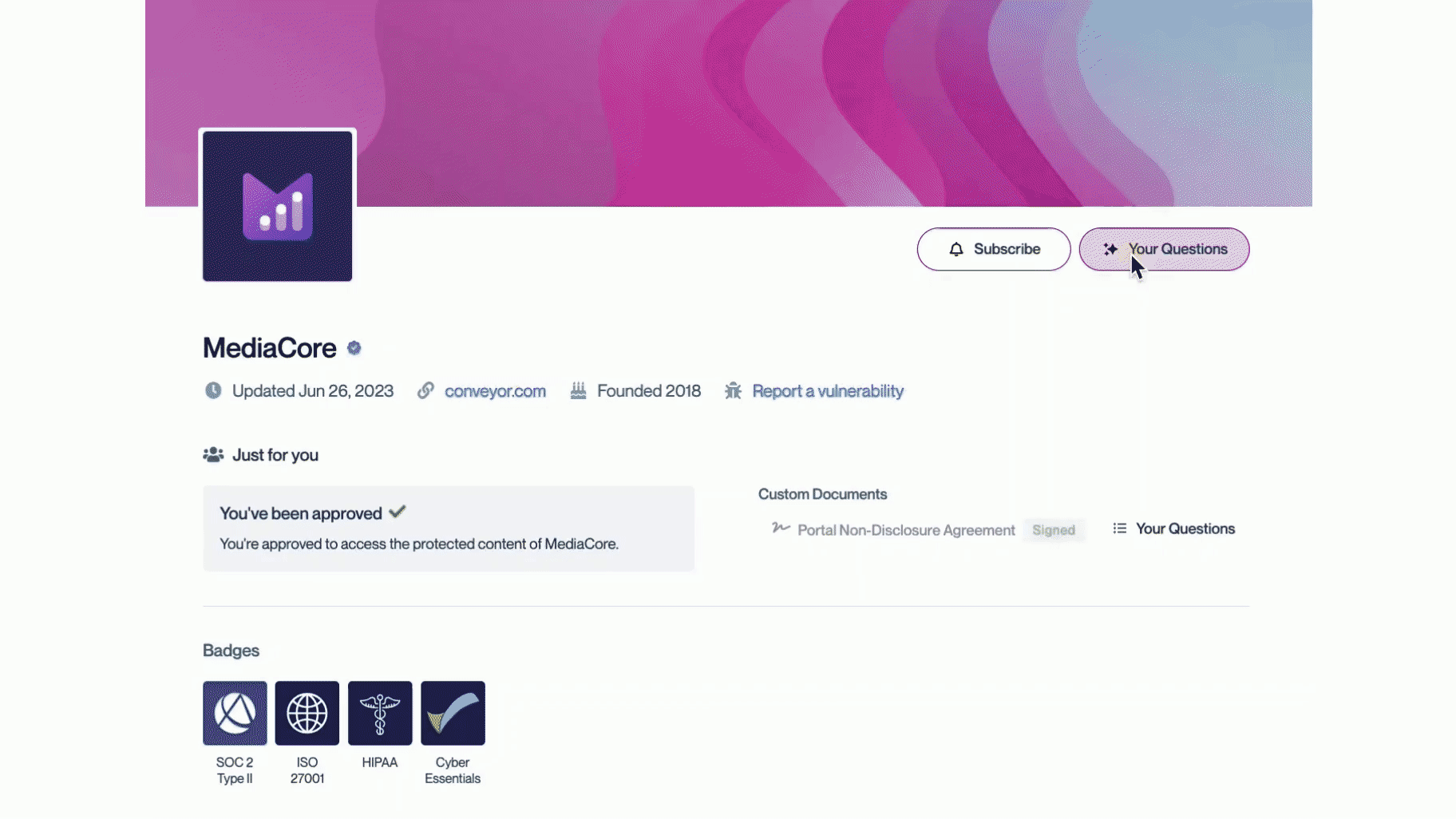 MediaCore gif showing its functionality