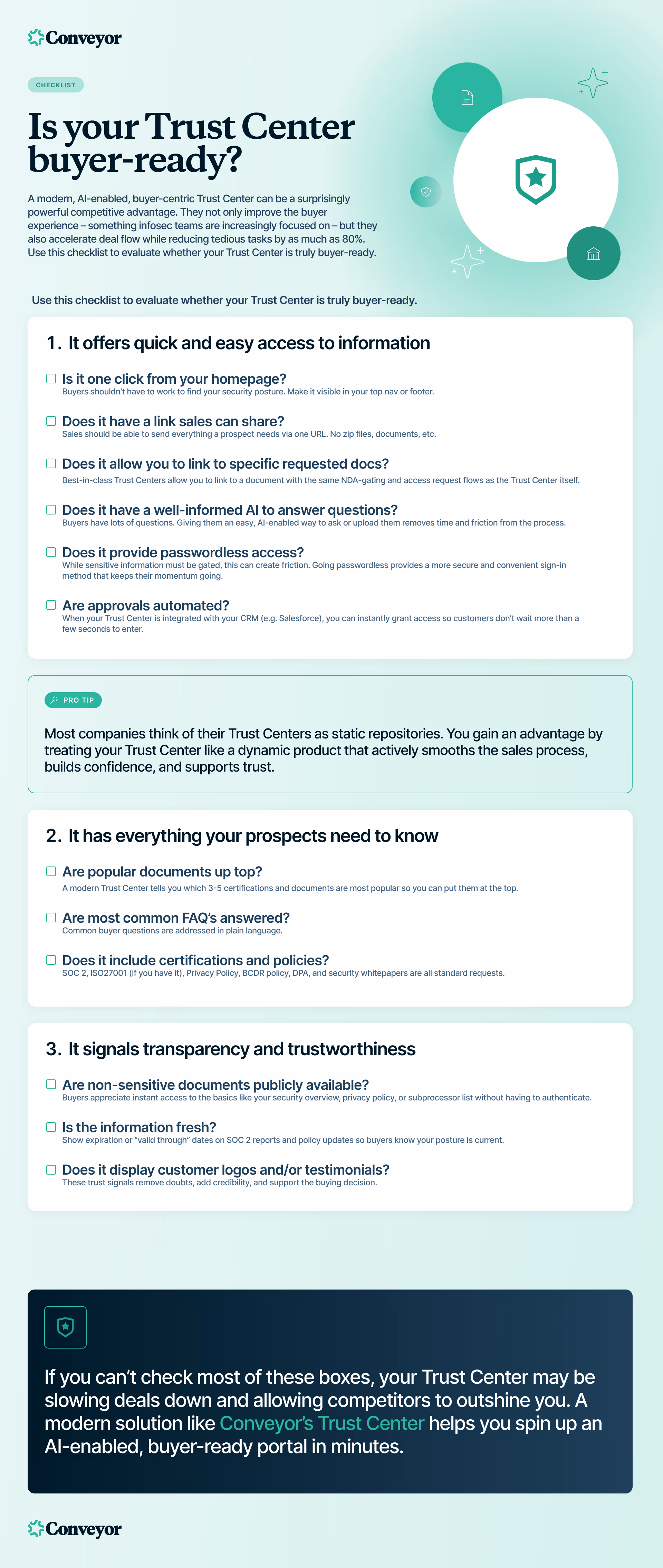 Checklist 'Is your Trust Center buyer-ready?'