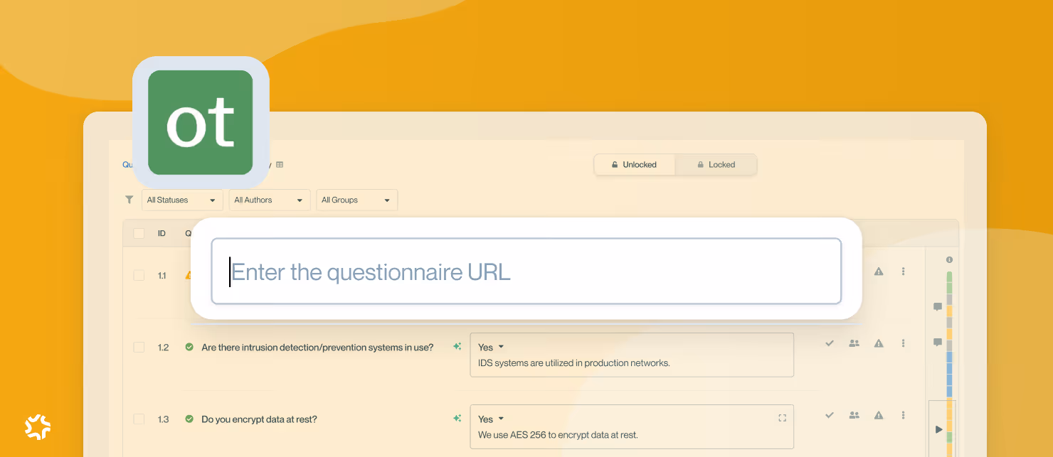 Search field prompting the user to enter a questionnaire URL