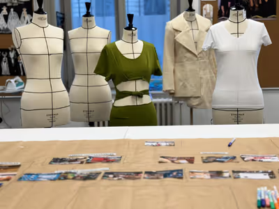 Un atelier Fresque du Textile avec des mannequins mode