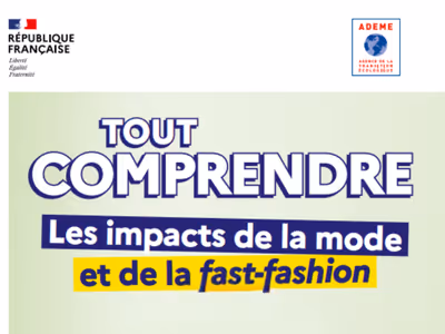 Document de l'ADEME sur les impacts de la mode.
