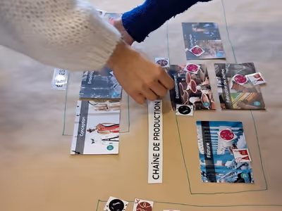 Un dessin pendant l'atelier Fresque du Textile