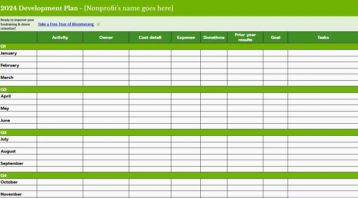 Nonprofit Development Plan Template - Bloomerang.com