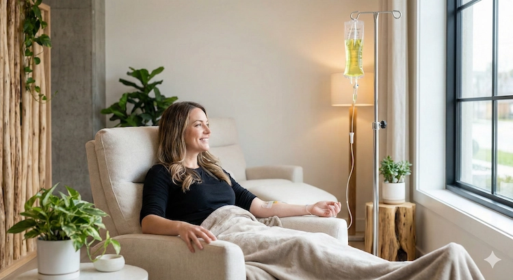 IV therapy drip session at Chairon House Dubai clinic