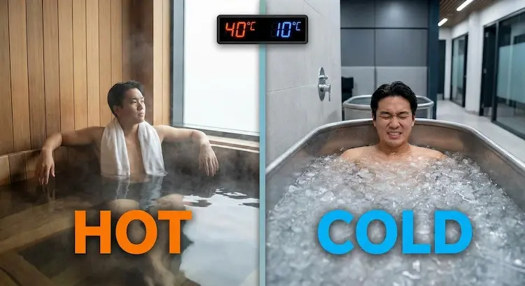 Contrast therapy hot and cold session at Chairon House Dubai