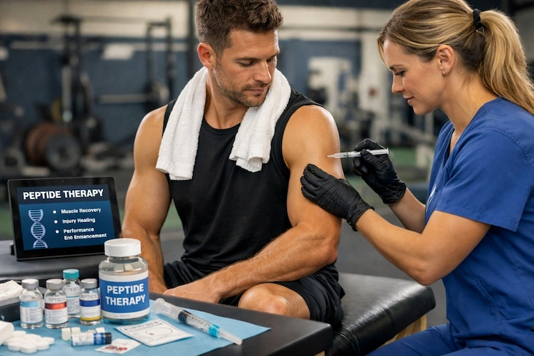 Peptide therapy recovery protocol for athletes at Chairon House Dubai