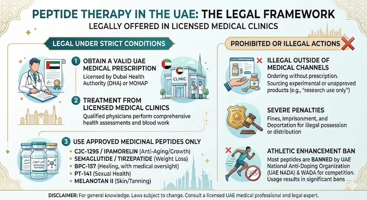 Peptide therapy consultation and regulatory compliance at Chairon House Dubai DHA-licensed clinic