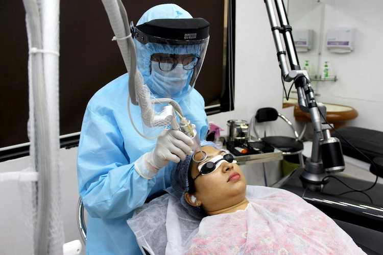 Laser skin treatments for people in dubai