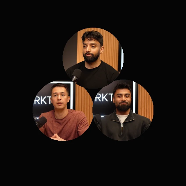 Jev Hayre, Imre Gams, and Nilabh Anand of MRKT