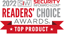 2022 SW Security Readers' Choice Awards Top Product badge in red and black.
