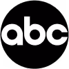 ABC network logo in white lowercase letters on black background.