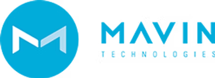 Mavin Technology logo with a stylized letter M inside a blue circle and the text 'MAVIN TECHNOLOGY' in blue.