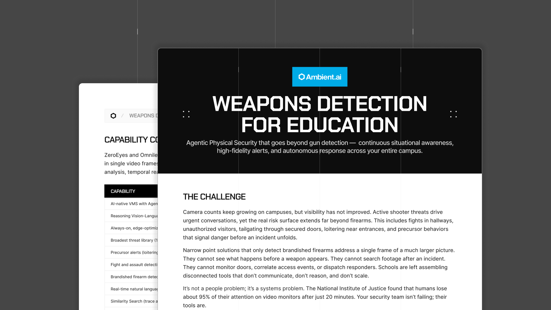 Weapons Detection for Education - Ambient.ai
