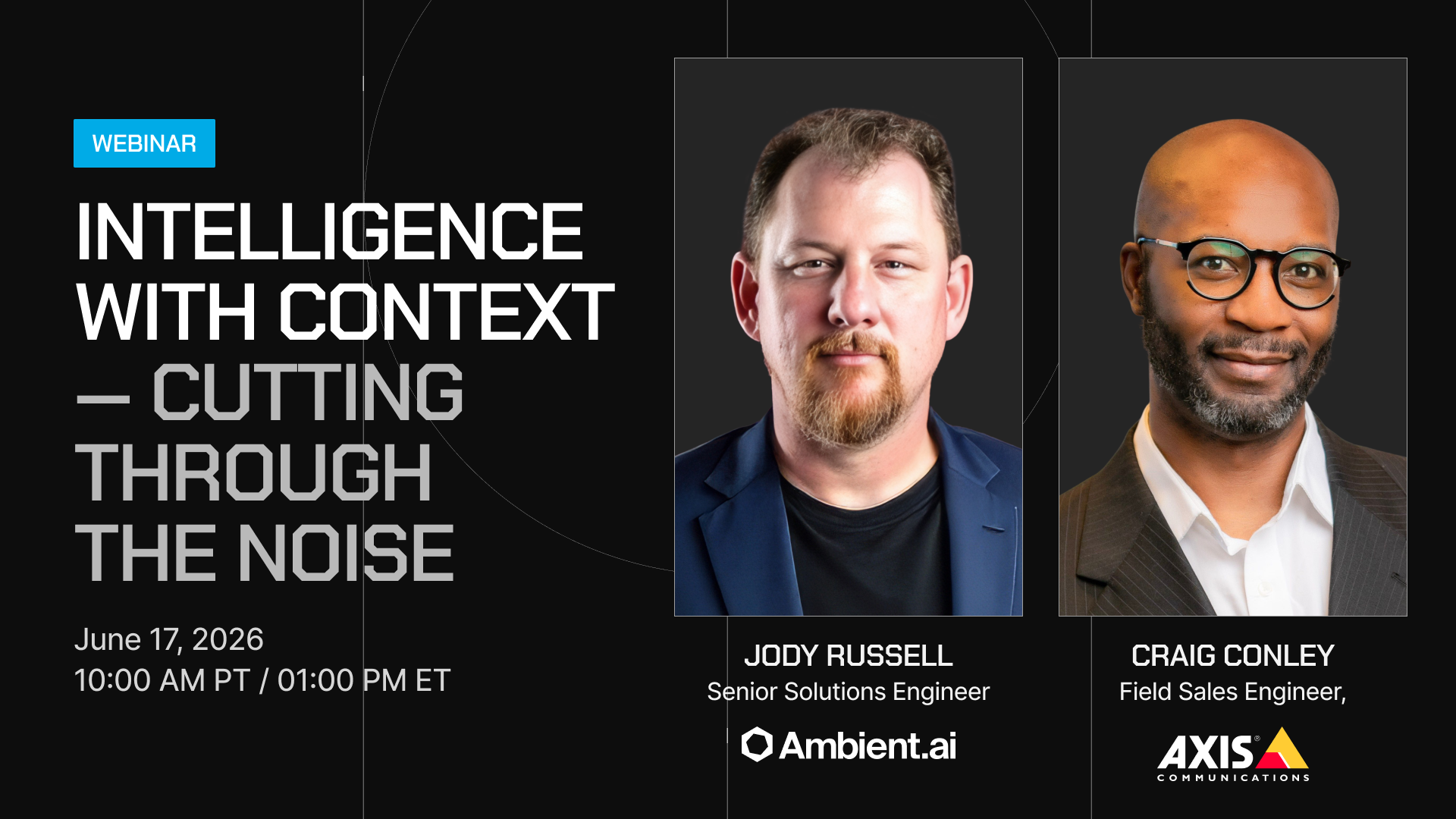 Jody Russell and Craig Conley Webinar on Intelligence with Context — Cutting Through the Noise
