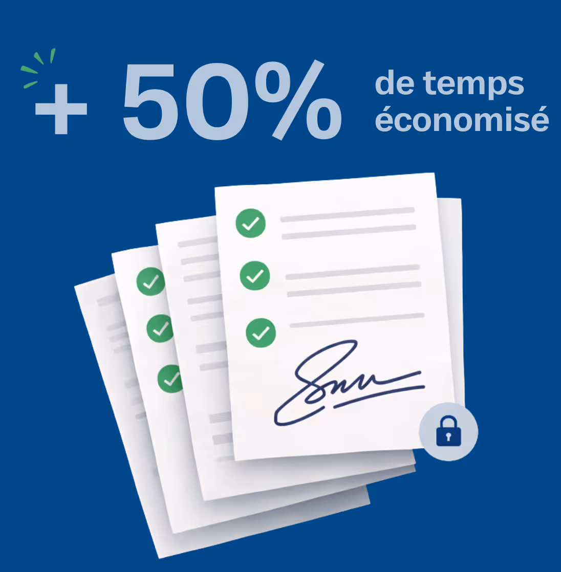 Illustration de la signature électronique Didoc sur mobile montrant un gain de temps dans la validation des documents