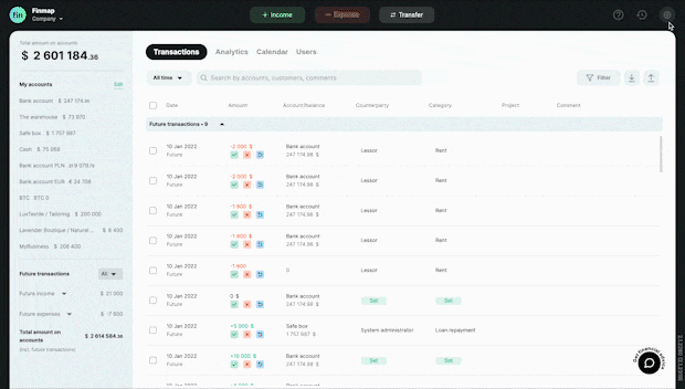 Categories in Finmap