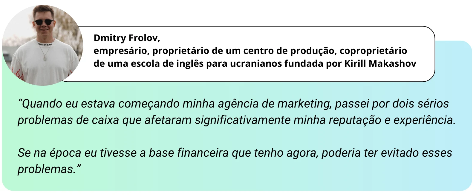 Citação de Dmytro Frolov