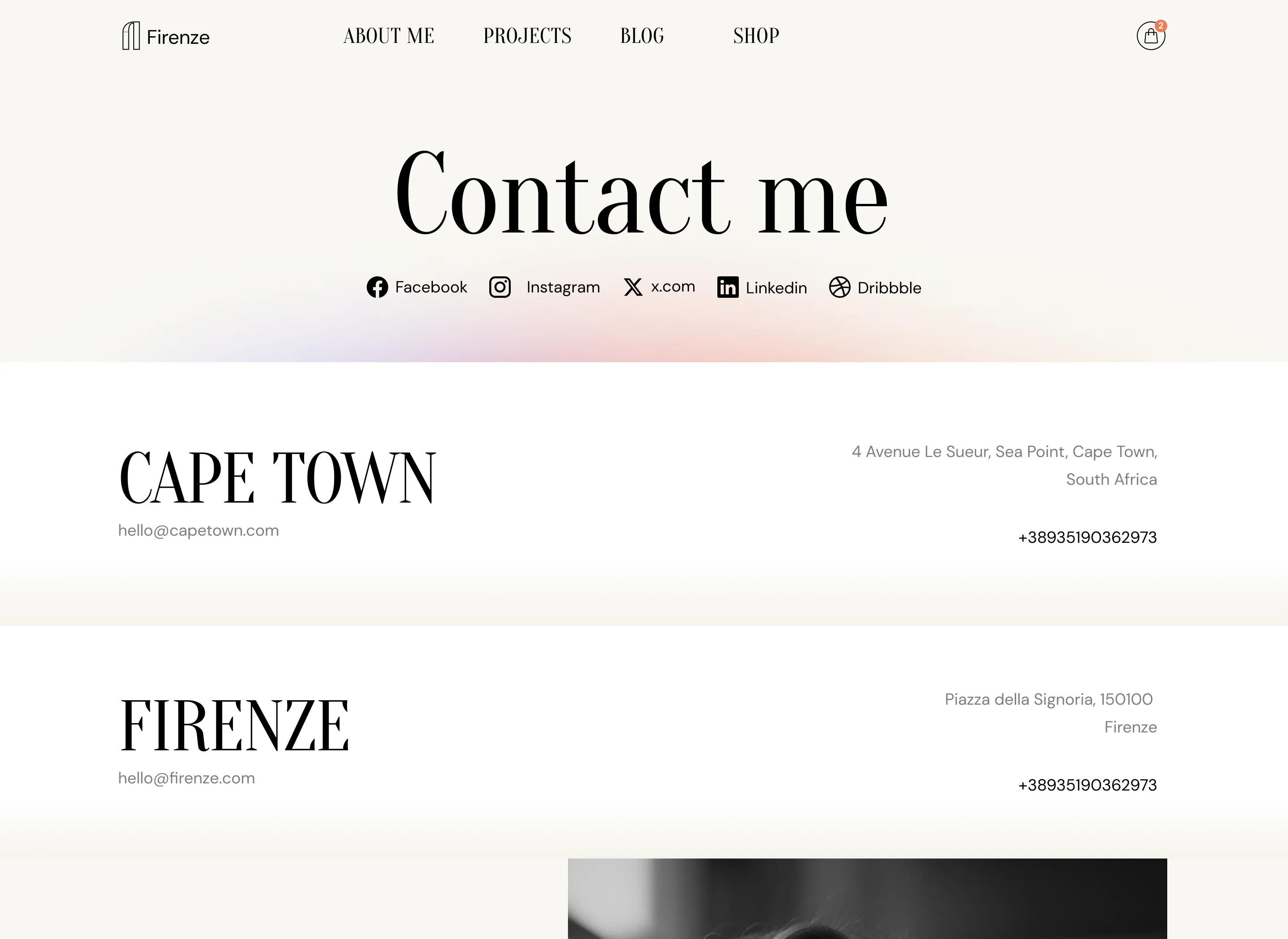 Portfolio Webflow Template - Firenze - Designed by Azwedo.com and Wedoflow.com