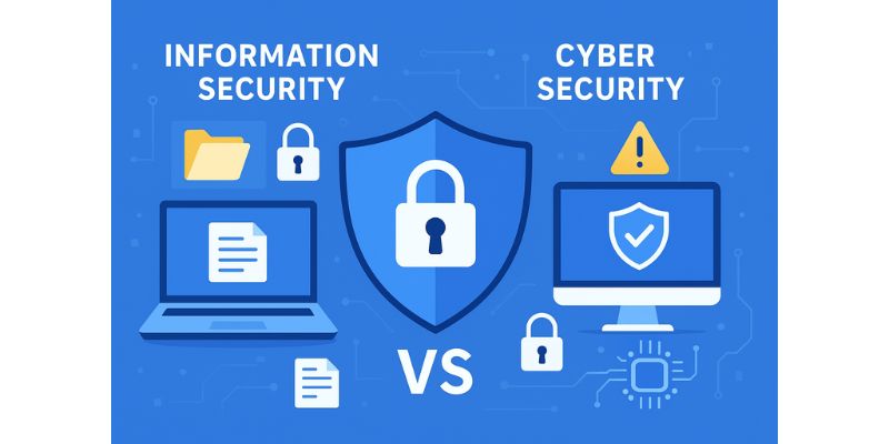information security vs cyber security