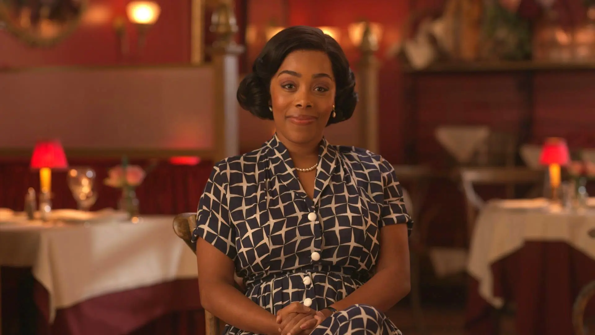 Female host during video shoot