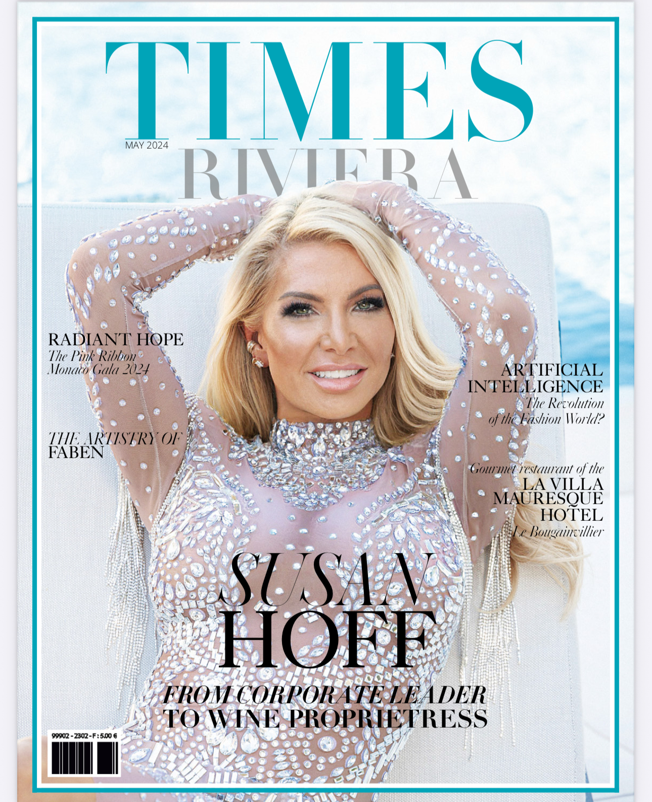 Susan Schulze Hoff on the cover of Times Riviera May 2024