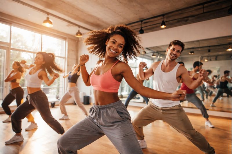 image of group of dancers rehearsing in a studio