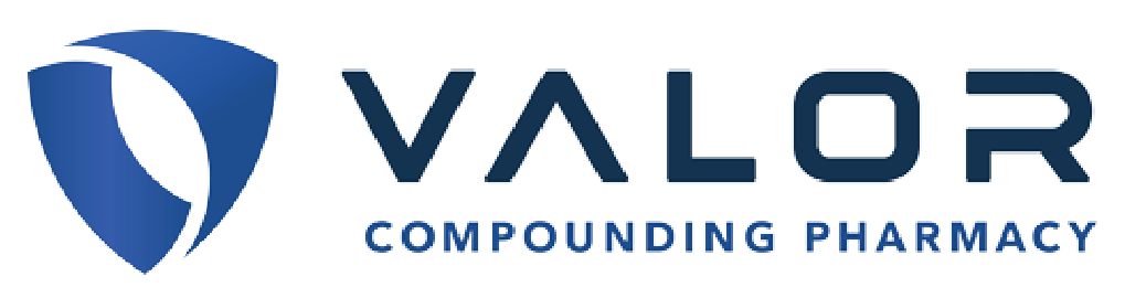 Valor Compounding Pharmacy Business Logo with Shield