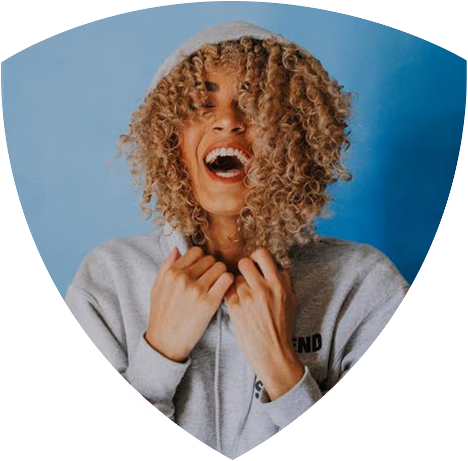 Woman smiling