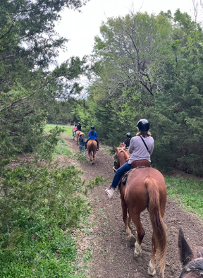 Horseback riding.