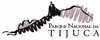 Logotipo do Parque Nacional da Tijuca com imagem estilizada de montanhas.