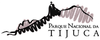 Logotipo do Parque Nacional da Tijuca com imagem estilizada de montanhas.