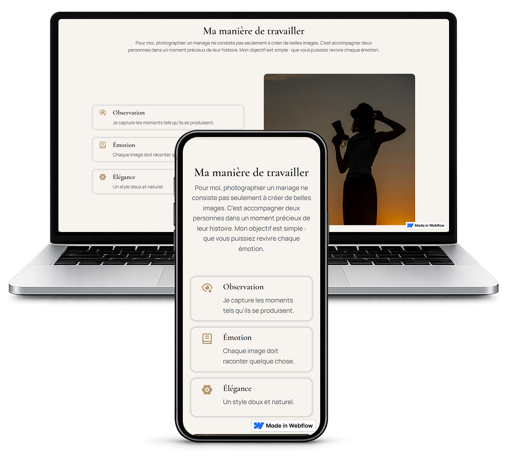 Image du site portfolio élise morel studio