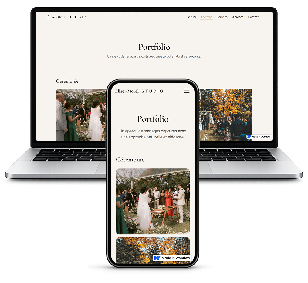 Image du site portfolio élise morel studio