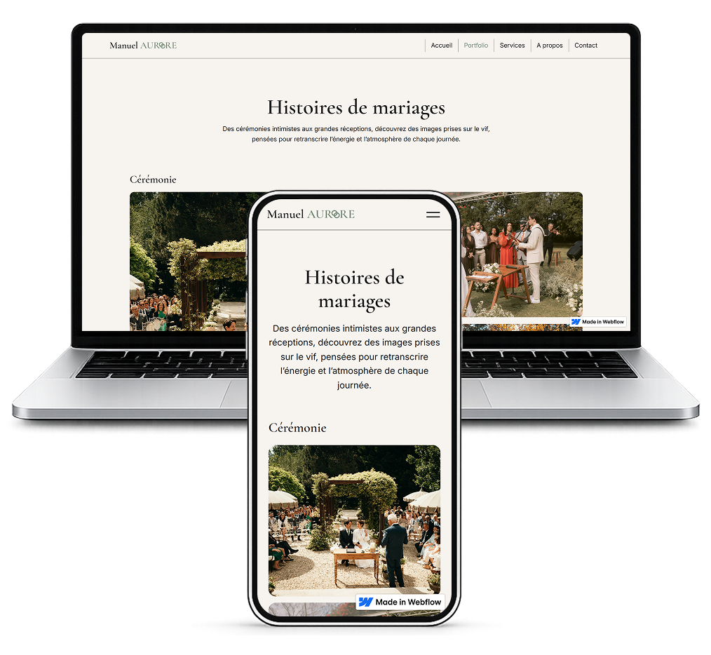 Image du site portfolio manuel aurore