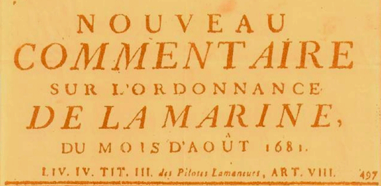 The 1681 Marine Ordinance