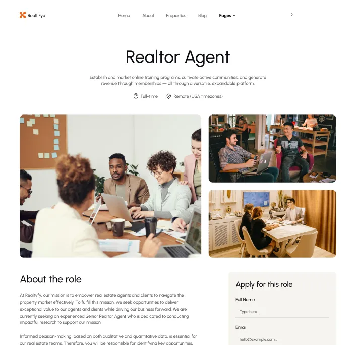 Coverpage page screenshot