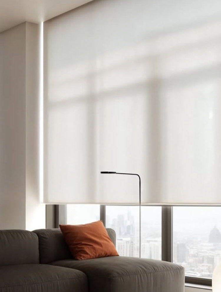 Single roller shades window treatment | Amarilla