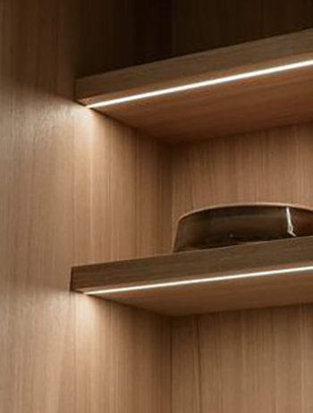 Under cabinet lighting option
