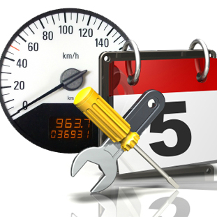 Graphic of a fleet vehicle maintenance schedule