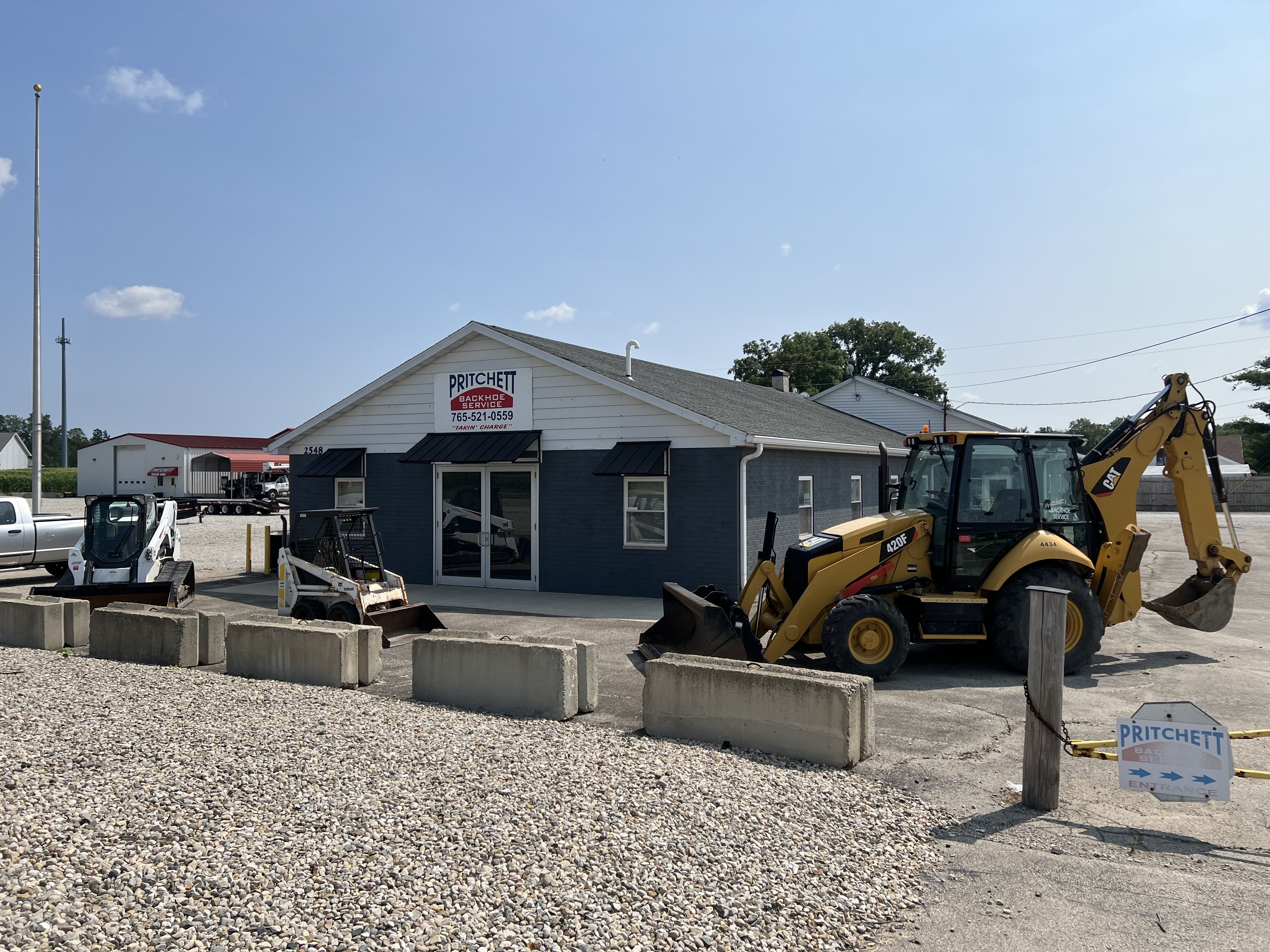 Pritchett's storefront overlooking the "Takin' Charge" awning.