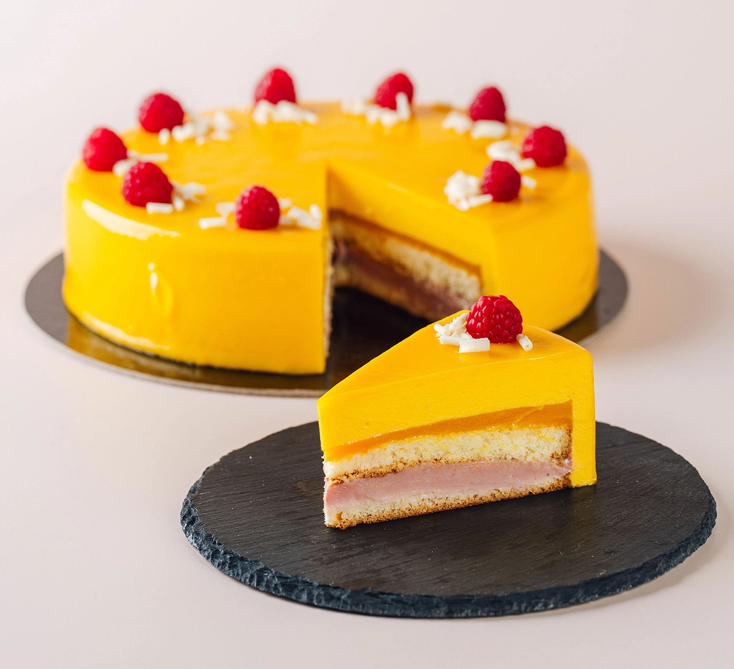 Torta mango malina