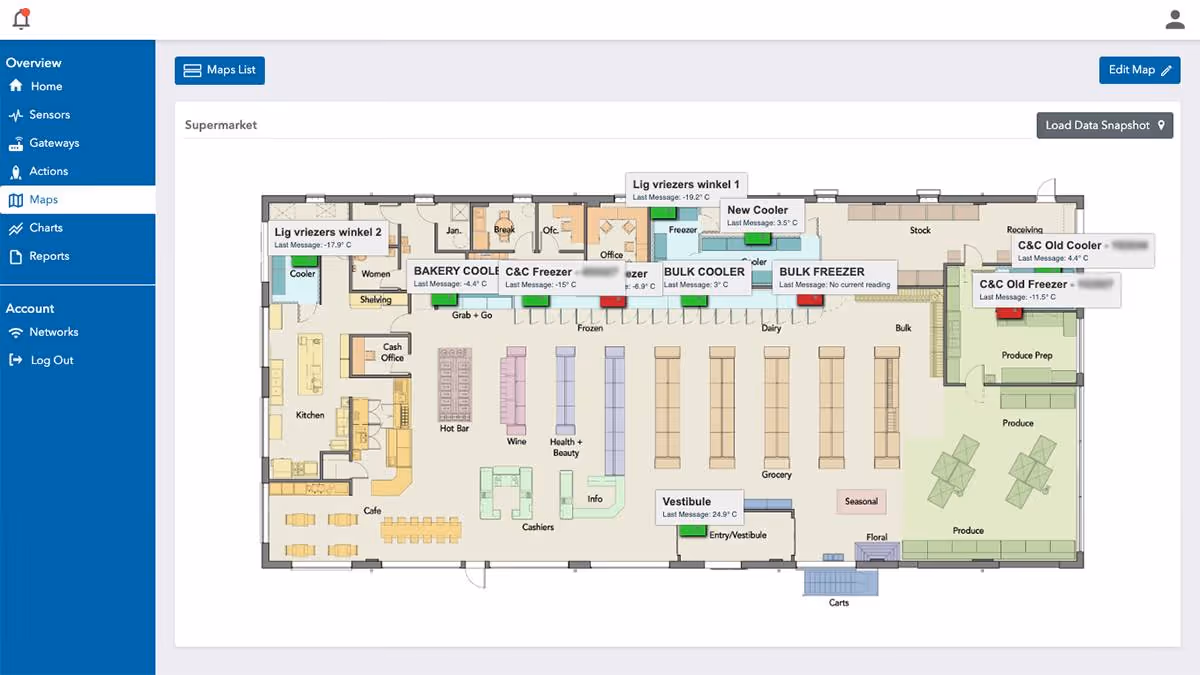 Use your floor plan for easy IoT sensor monitoring