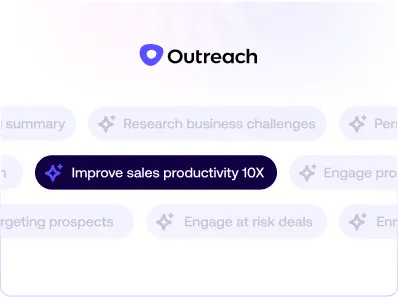 Outreach AI Agents improve sales productivity 10X