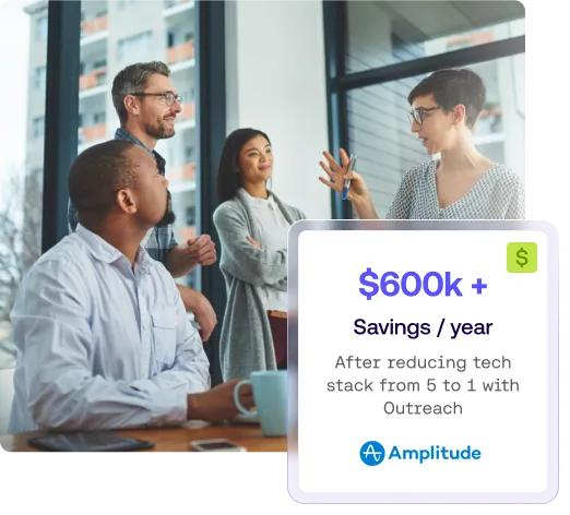Amplitude saved $600k per year after reducing their tech stack from 5-1 with Outreach.