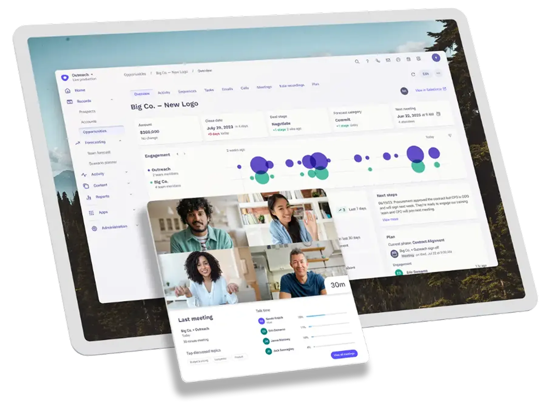Outreach enterprise-level features