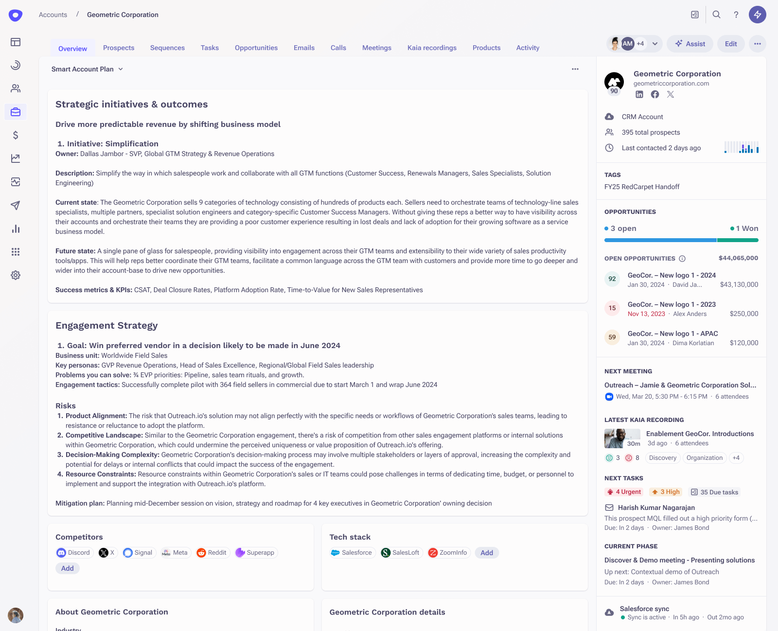 Outreach account strategy