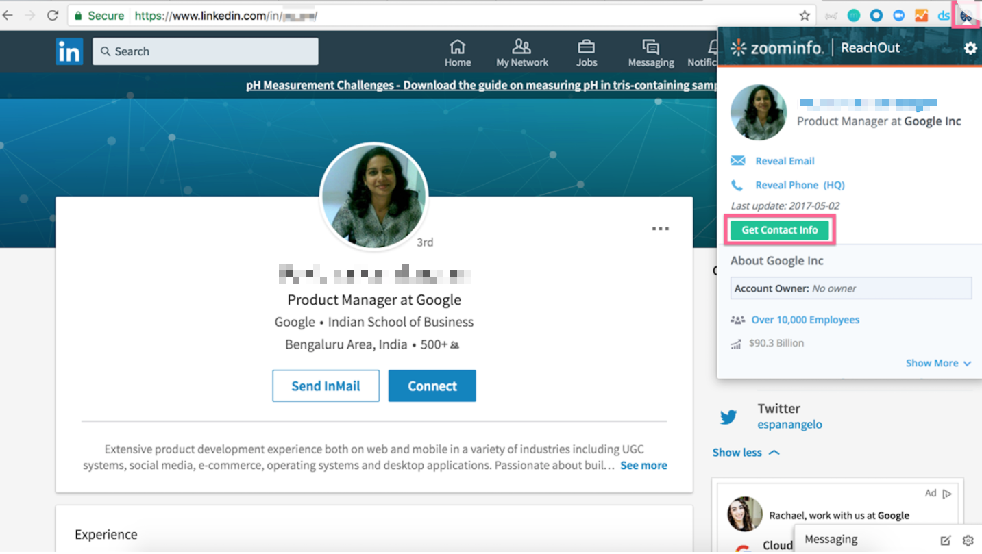 Zoominfo for outreach one