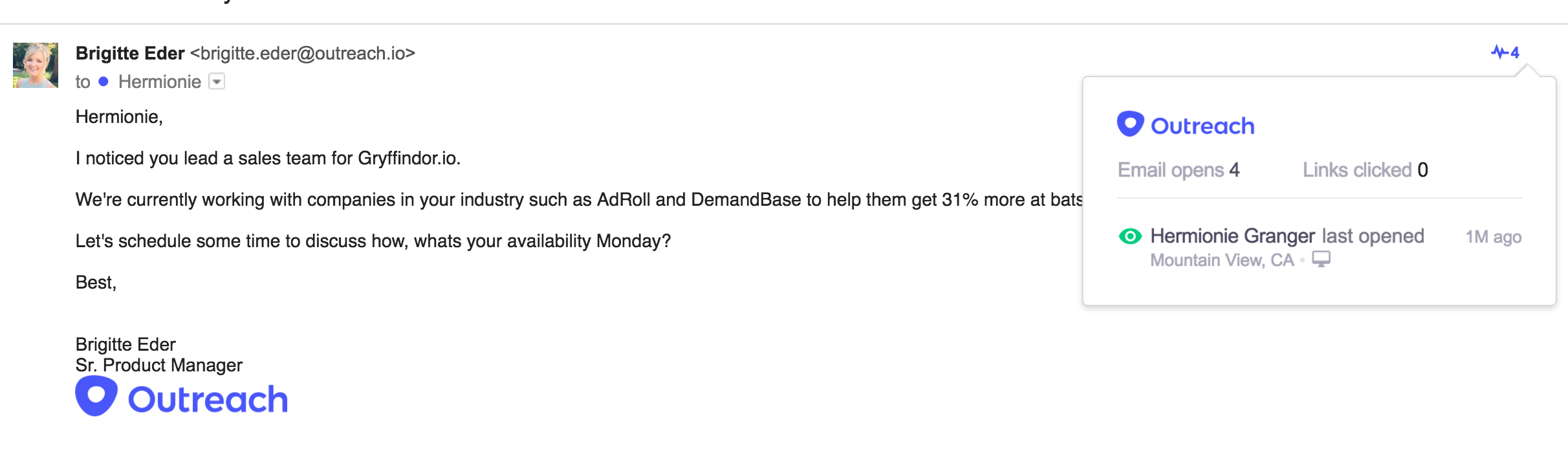 Gmail engagement insights